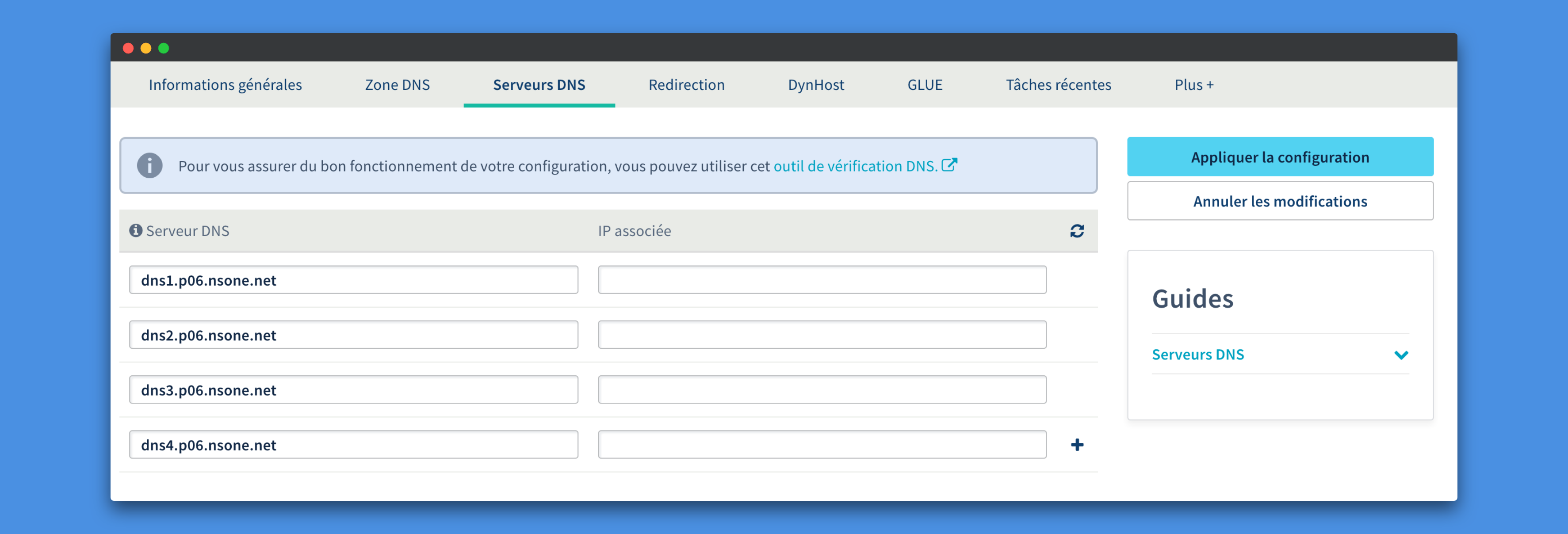 OVH configuration